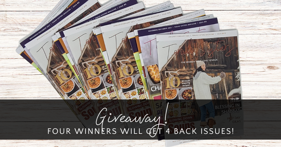Giveaway for Four Ladies to Win 4 Issues of the Magazine